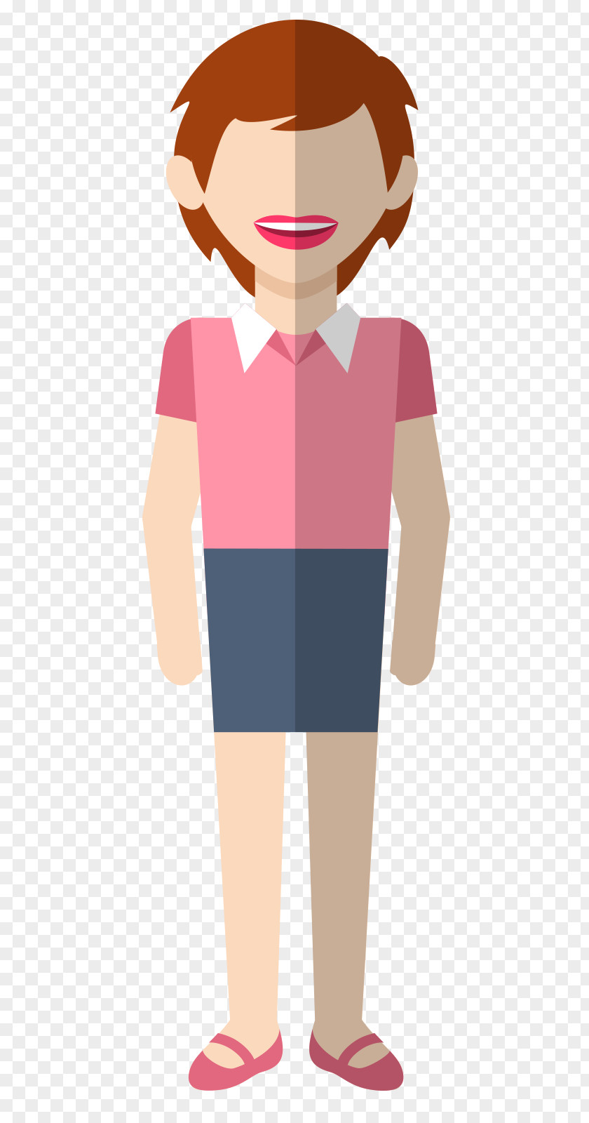 Short Haired Woman Avatar PNG