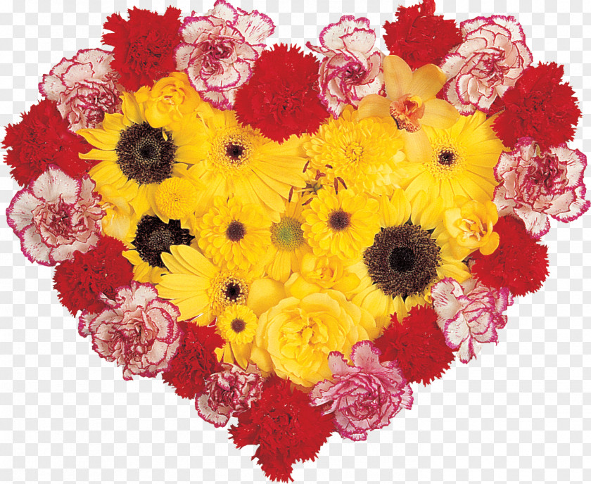 HEART FLOWER Cut Flowers Megabyte Clip Art PNG