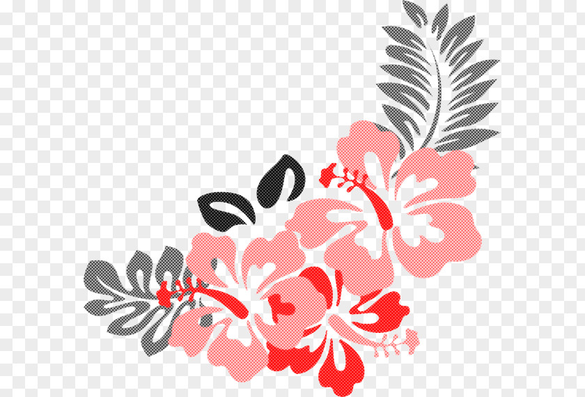 Mallow Family Leaf Hawaiian Hibiscus Pink Flower Plant PNG