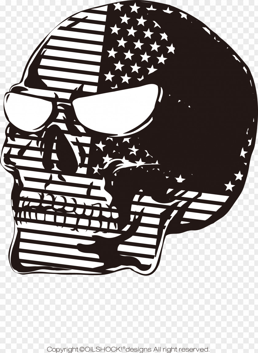 Skull United States T-shirt Head Zazzle PNG