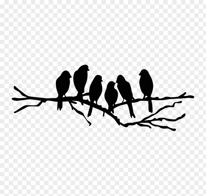 Bird Lovebird Wall Decal Branch Stencil PNG