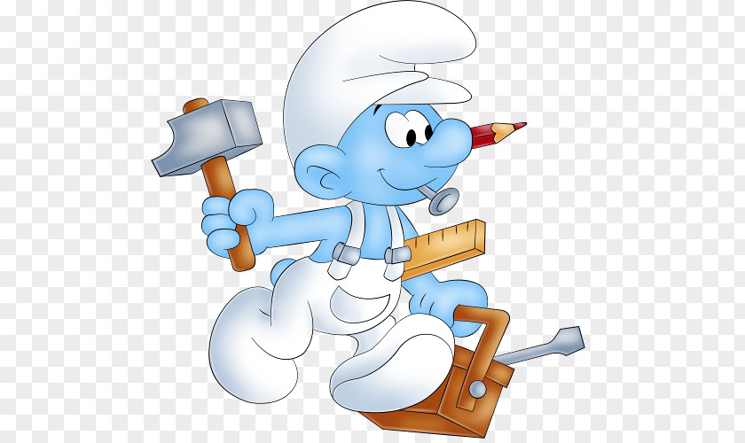 Carrying Tools Smurfette Papa Smurf Brainy Baby Gargamel PNG