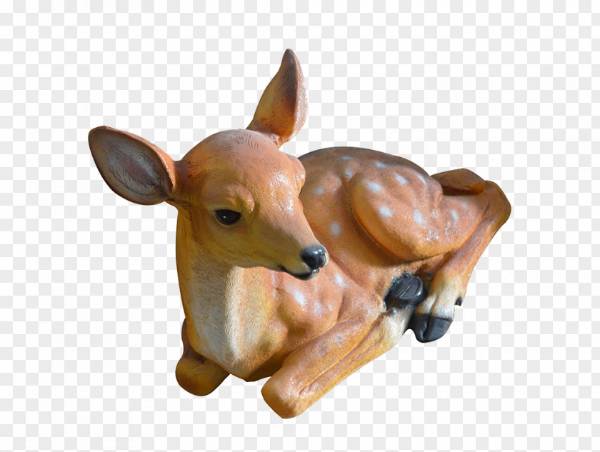 Kneeling Deer Statue Download PNG