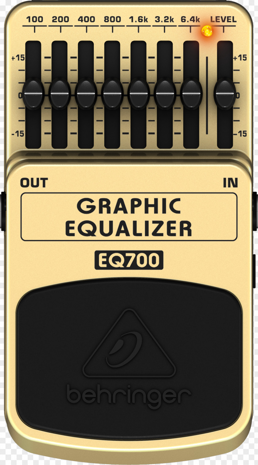 Pedal Effects Processors & Pedals BEHRINGER Graphic Equalizer EQ700 Equalization Audio Mixers PNG