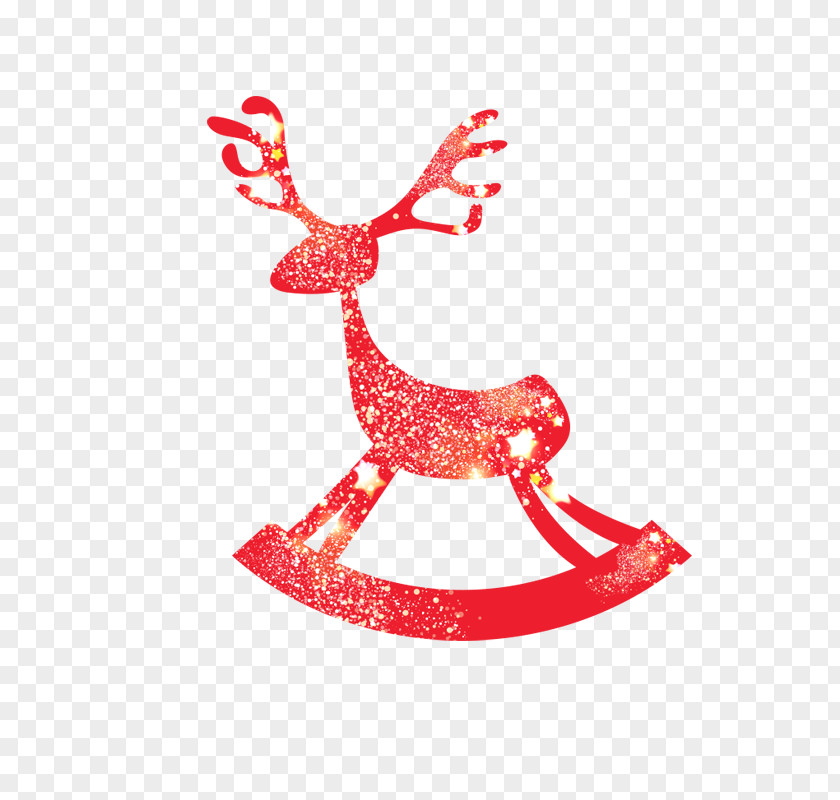 Red Deer Reindeer Santa Claus Christmas New Year PNG