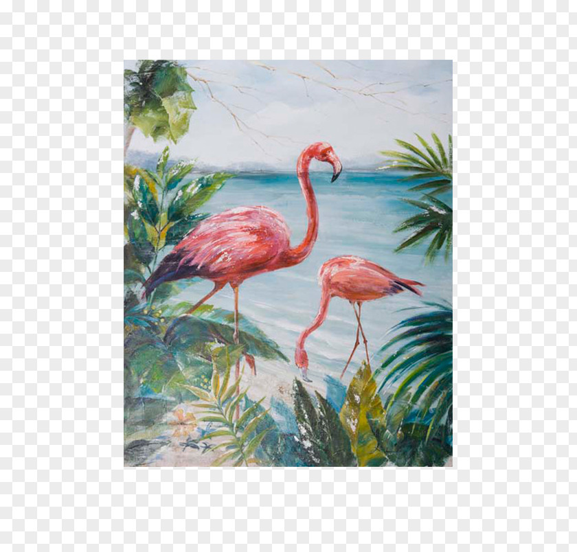 Painting Watercolor Flamingo Oil PNG