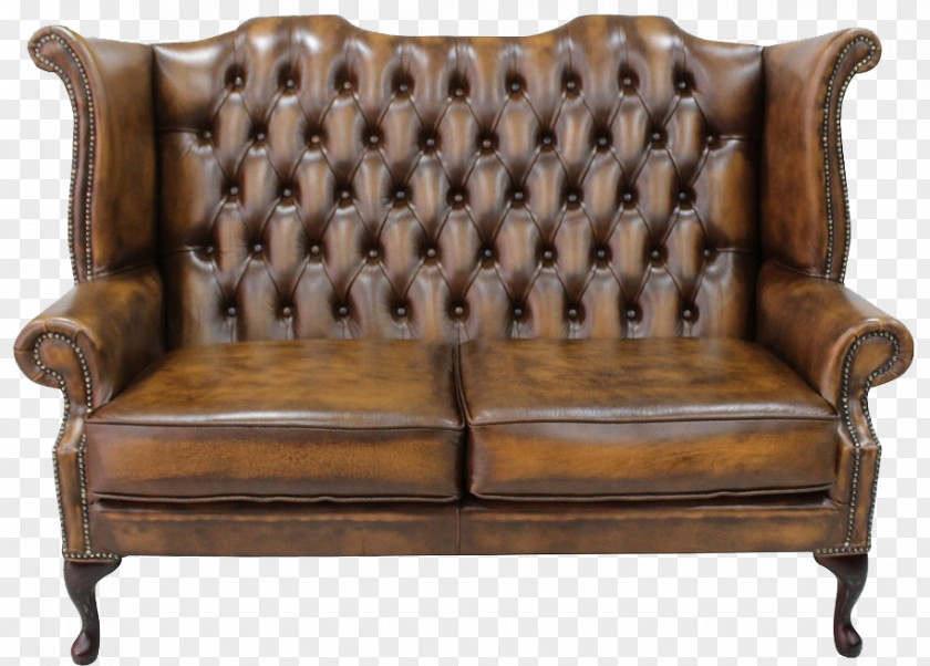 Sofa Couch Wing Chair Furniture Club PNG