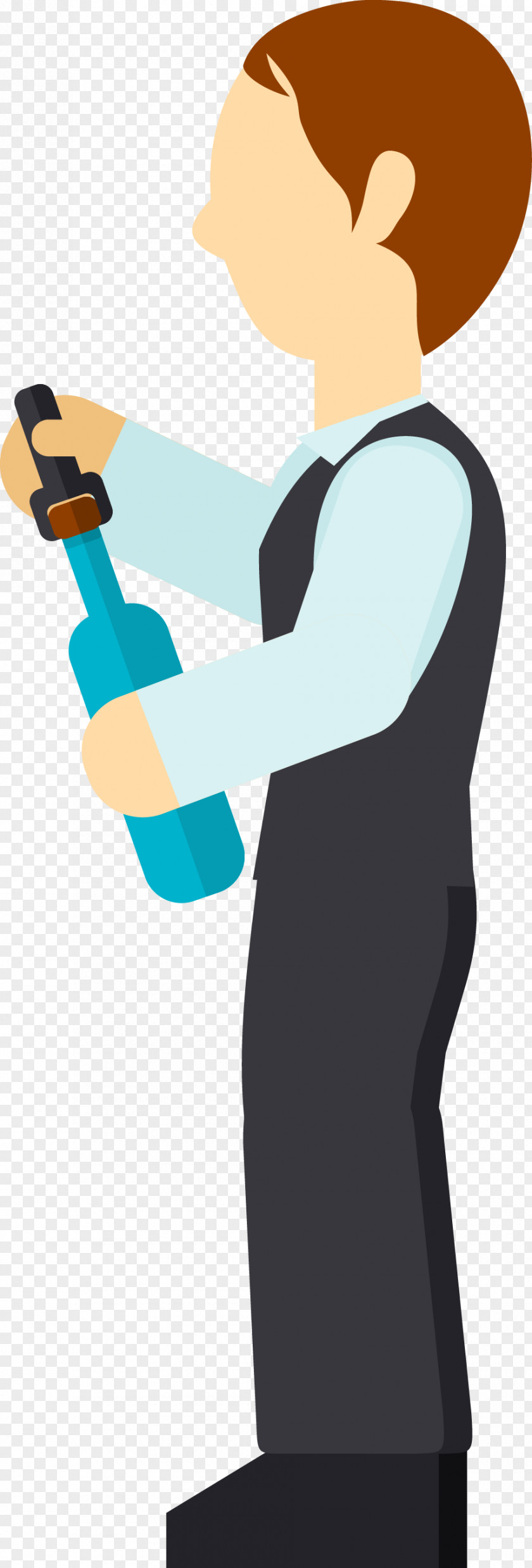 Waiter With Red Wine PNG