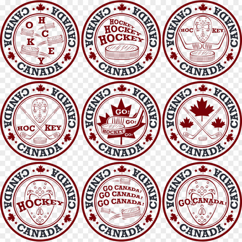 Hockey Canada Label Maple Leaf PNG