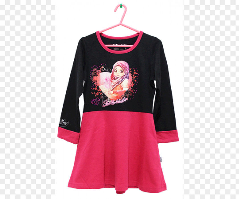Islamic Shopping T-shirt Sleeve Dress Child Woman PNG