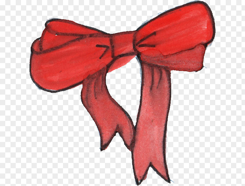 Red Ribbon Drawing Crayon PNG