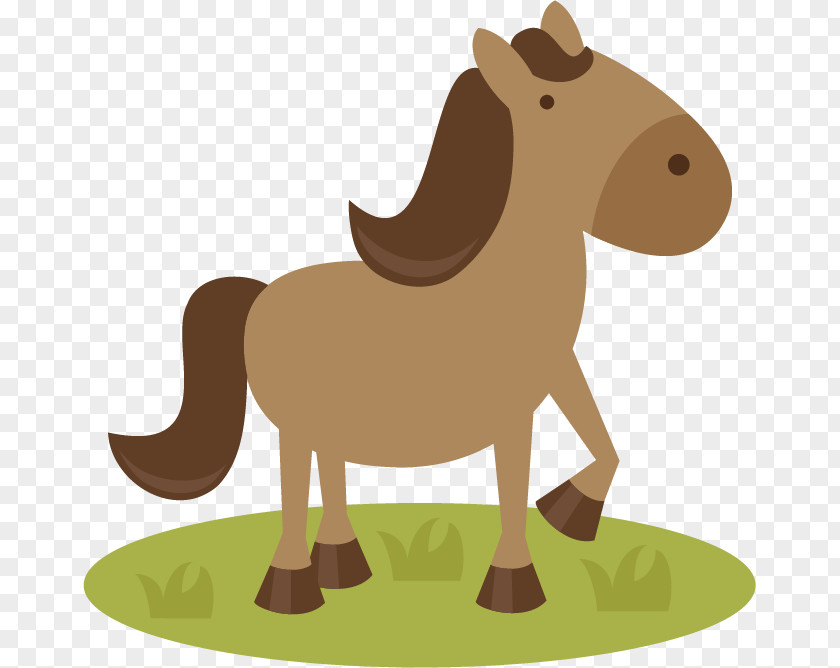 Cute Animals Mustang Pony Scrapbooking Clip Art PNG