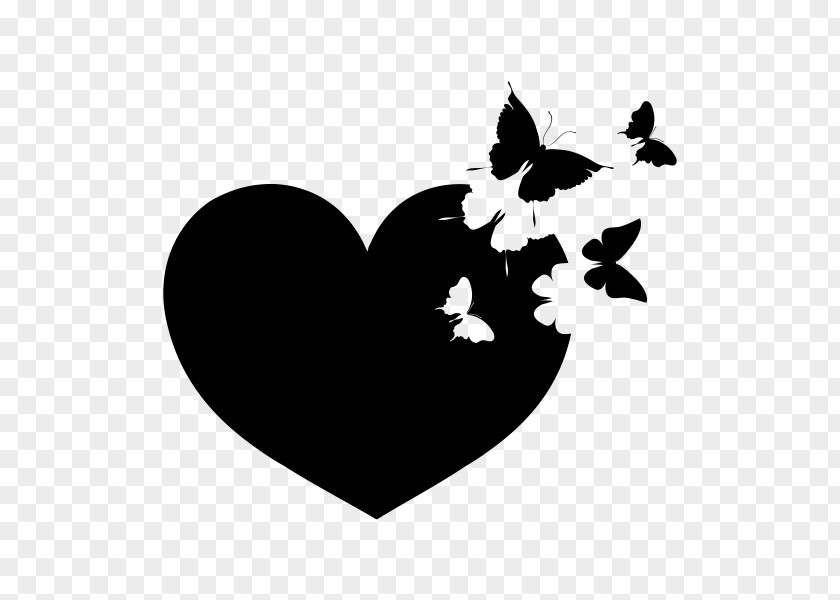 Heart Wall Decal Butterflies And Moths Animal Vinyl Group PNG