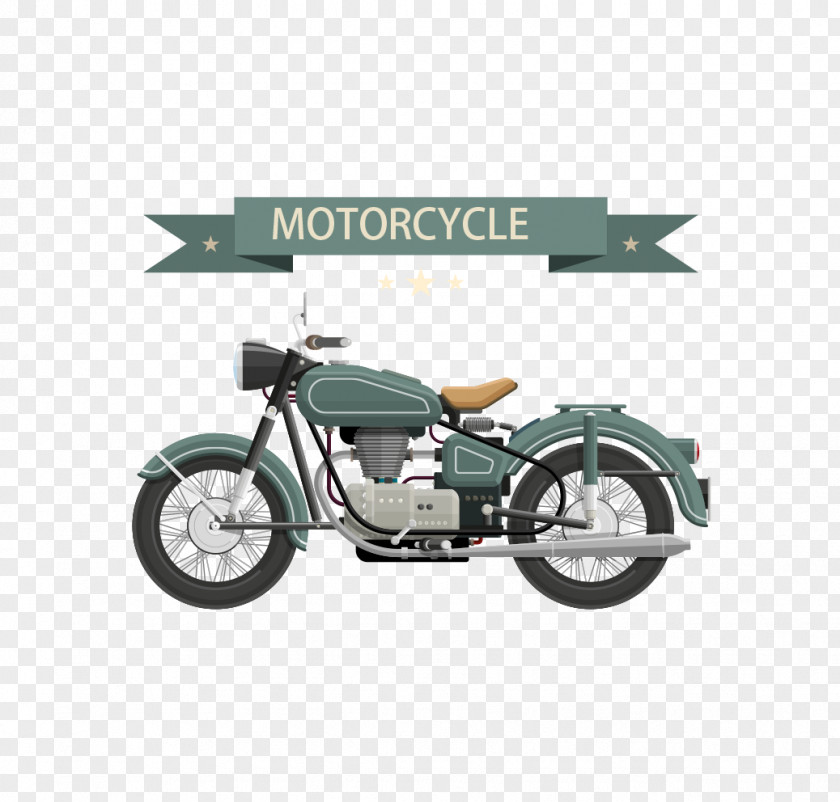 Powered Motorcycle Vector Elements Classic Car Clip Art PNG