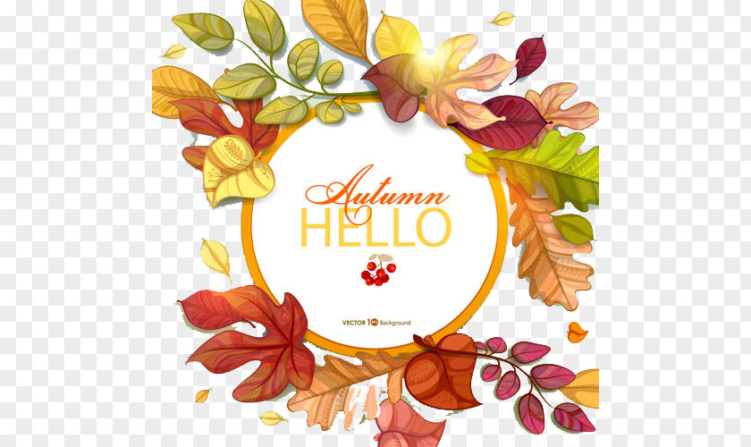 Hello Autumn Computer File PNG