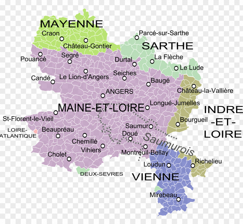 Map Angers Comtat D'Anjou Touraine Maine PNG