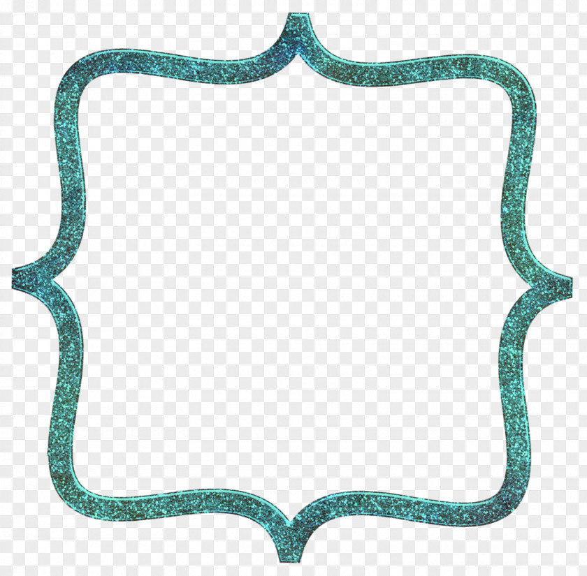 Aqua Turquoise Gold Picture Frames PNG