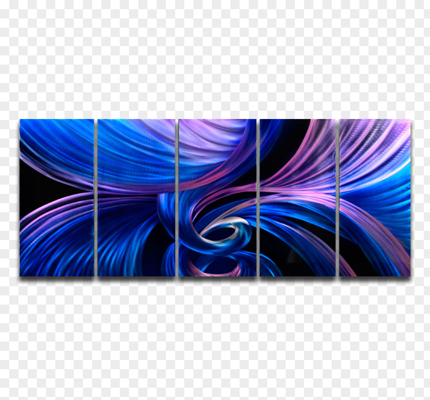 Blue Metal Twist And Flow Purple Dye Magma PNG