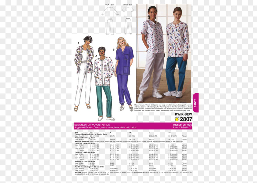 Nurse Uniform Scrubs Simplicity Pattern Sewing Pajamas PNG