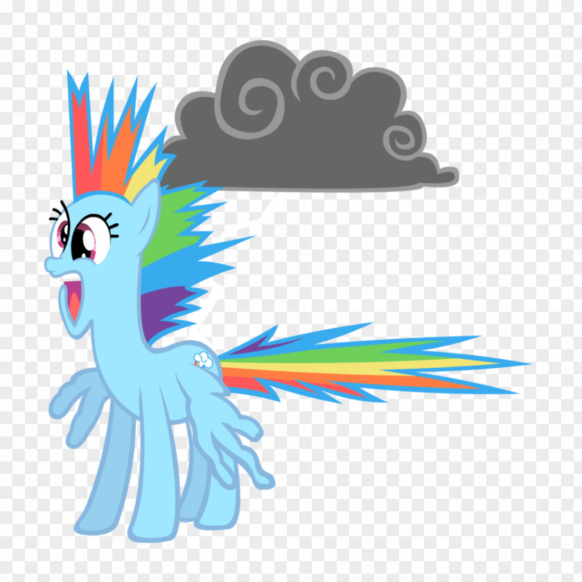 Rainbow Dash Shocked Pony Horse Scalp Pruritus Clip Art PNG