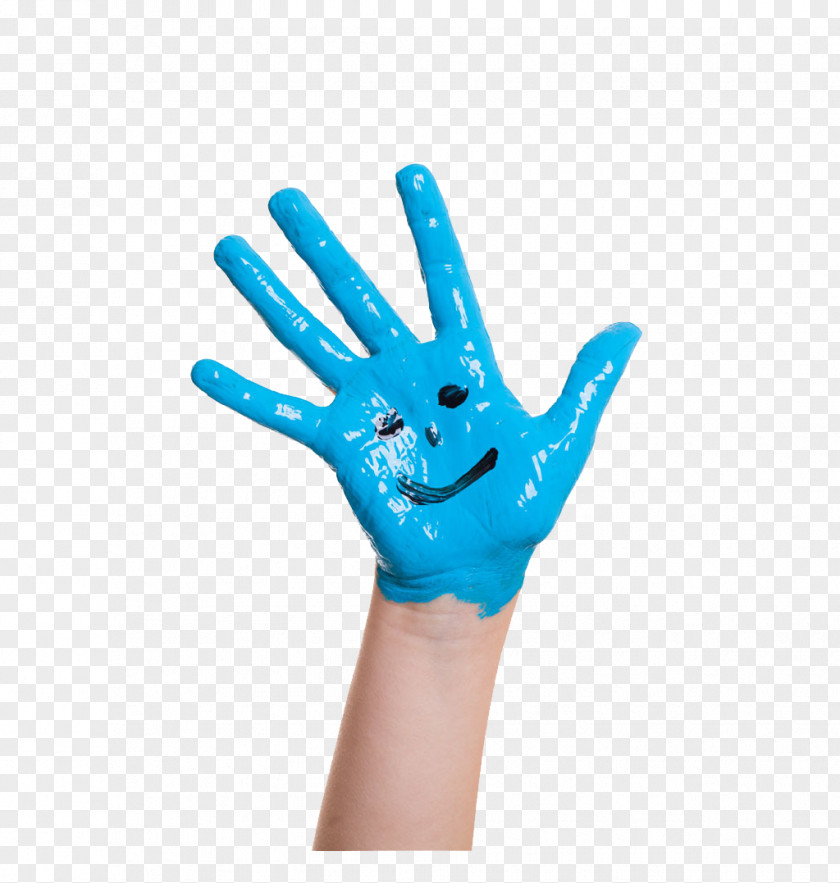 3D Hand Smile Paint Color Pigment PNG