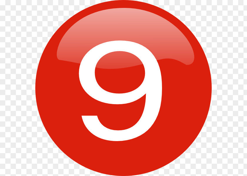 Number 9 Button Clip Art PNG