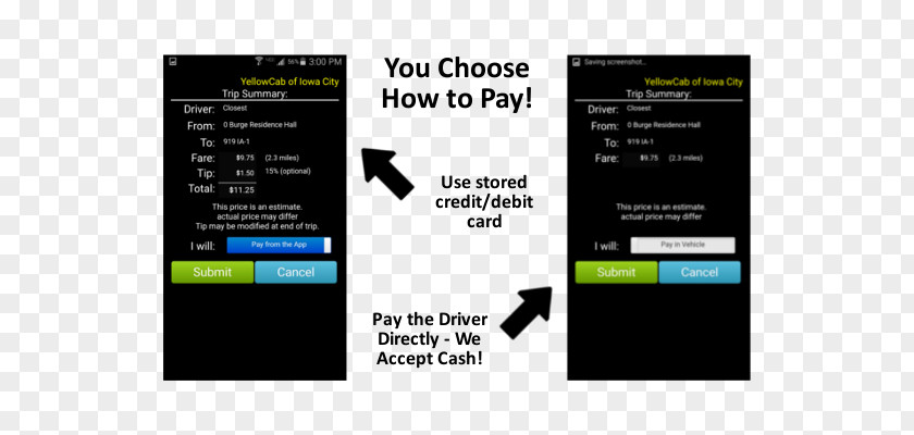 Taxi App Computer Program Yellow Cab Of Iowa City Uber PNG