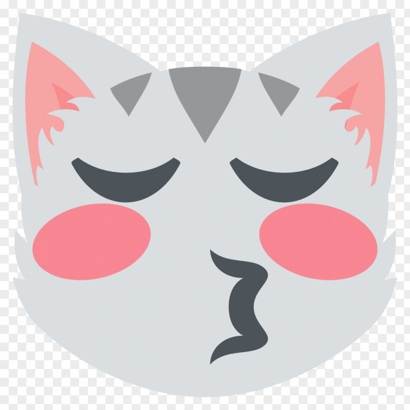 Emoji Cat Kiss Kitten Smile PNG