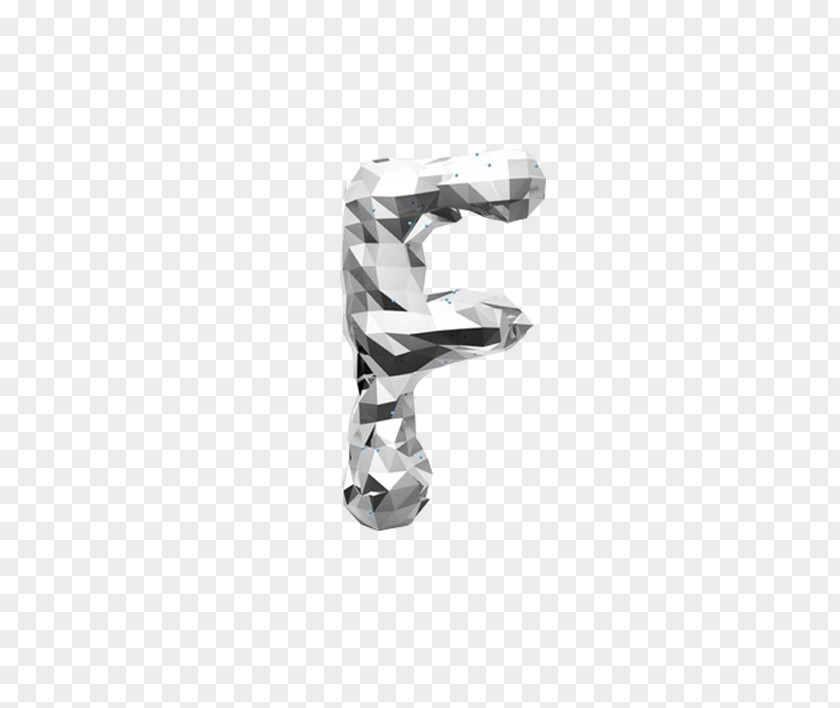 F-letter Shape Silver Edge Typography Graphic Design Typeface PNG