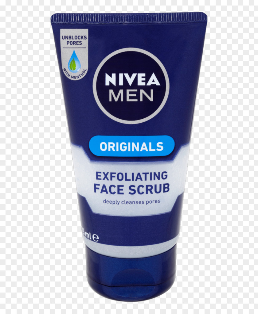 Face Scrub Lotion Cleanser NIVEA Men Creme Exfoliation PNG