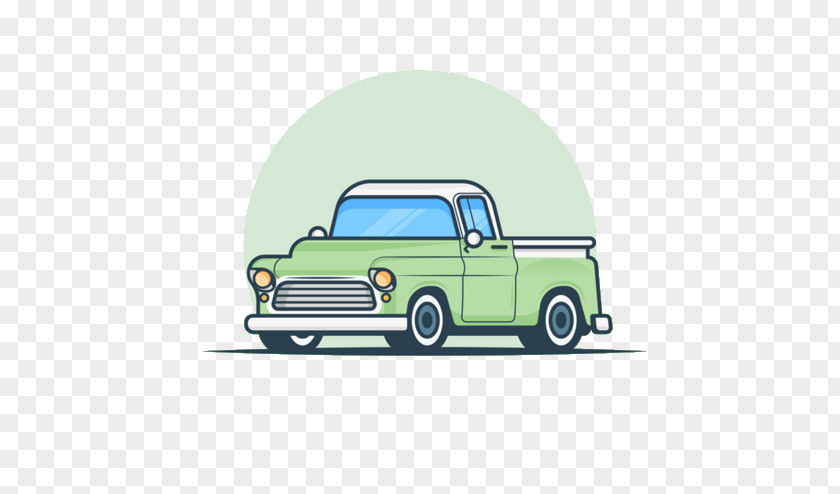Green Pickup Truck Car Van PNG