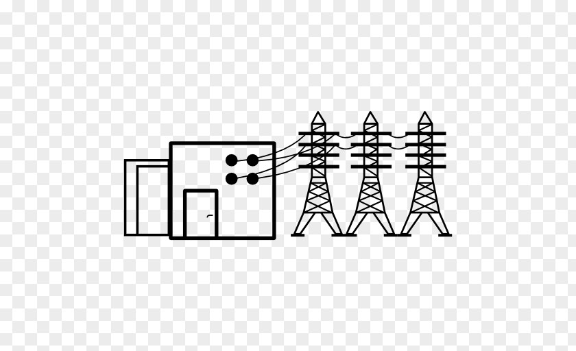 High Voltage Overhead Power Line Transmission Tower PNG