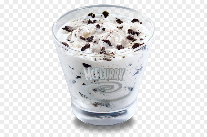 Ice Cream McDonald's McFlurry With Oreo Cookies Biscuits PNG