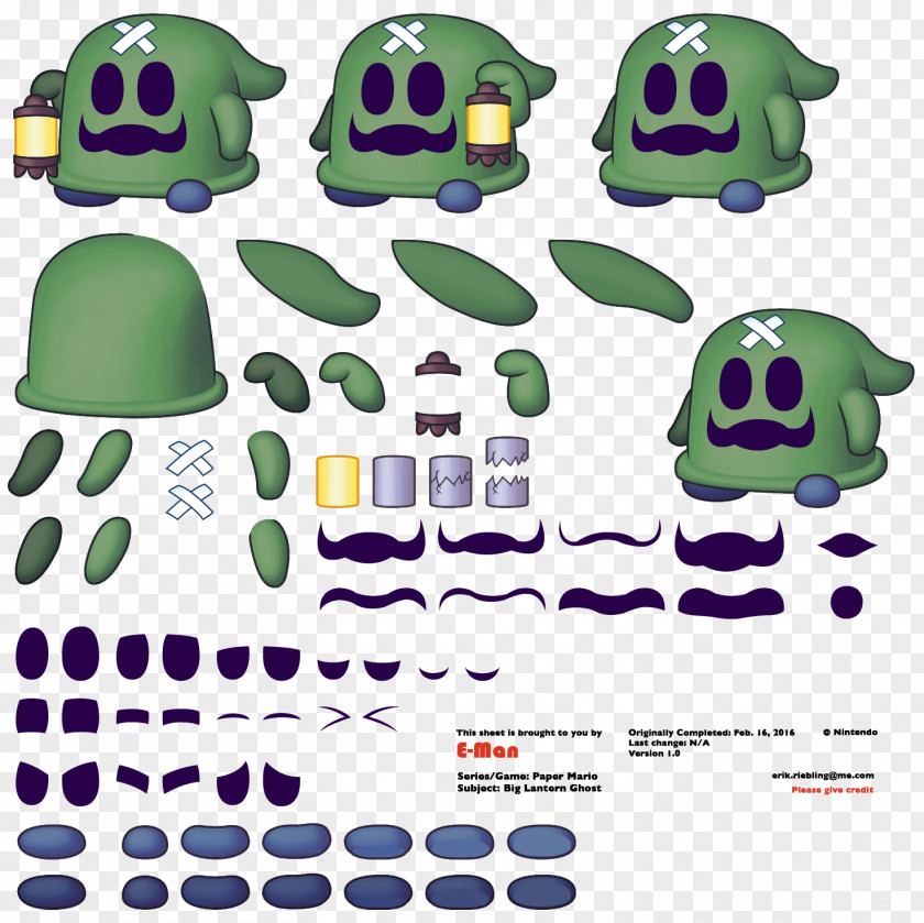 Mario Ghost Headgear Pattern PNG