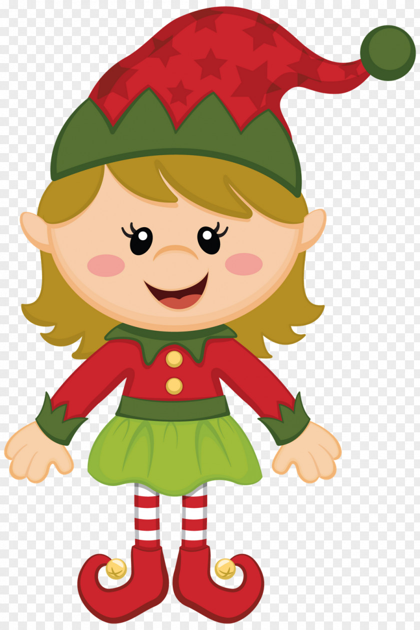 Christmas Tree Santa Claus Elf Clip Art PNG