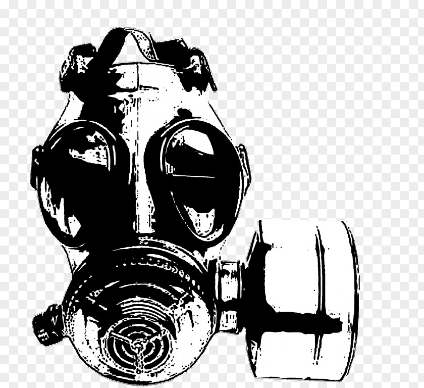 Gas Mask Stencil Face PNG