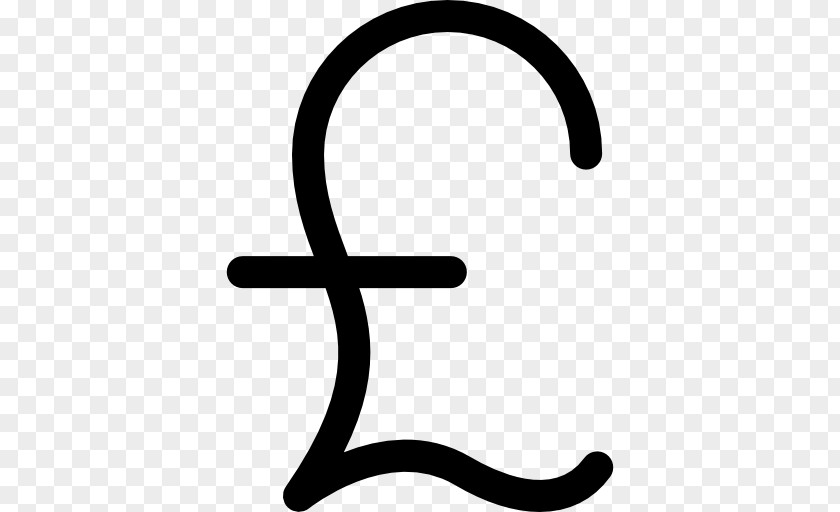 Pound Sterling Line White Clip Art PNG