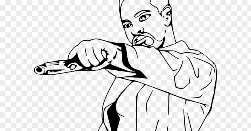 Black And White Drawing Gangster Clip Art PNG