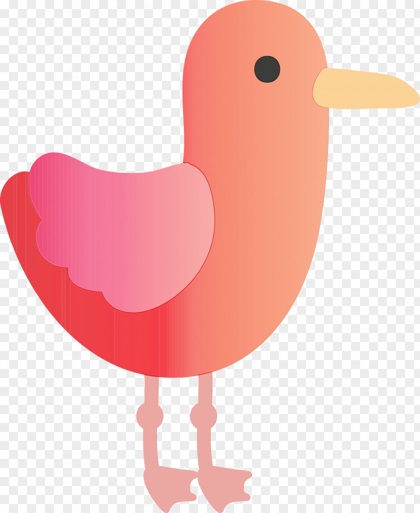 Pink Cartoon Bird Water Heart PNG