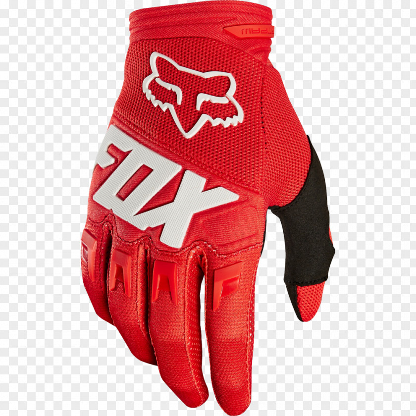 Racing Gloves Glove Red Fox Blue White PNG