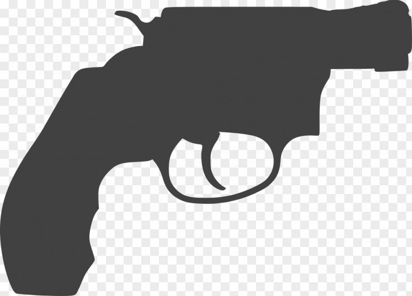 Silhouette Revolver Firearm Pistol Gun PNG