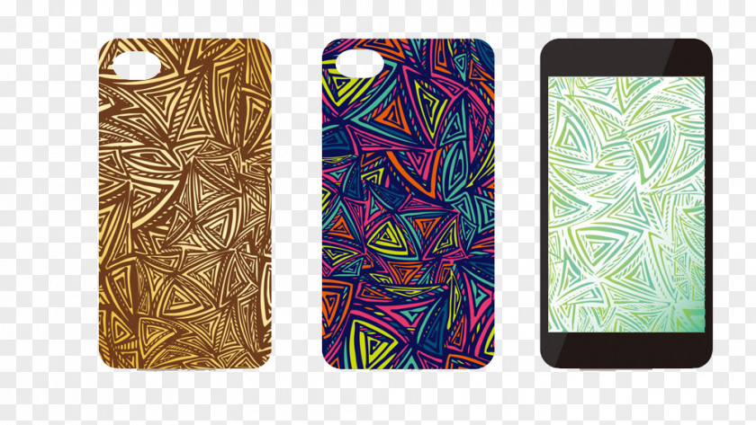 Triangle Pattern Phone Case Mobile Accessories Telephone PNG