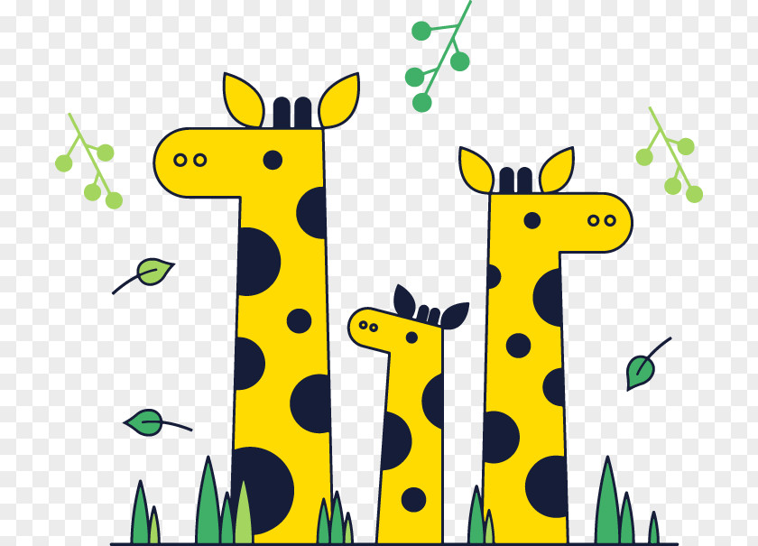 Cute Giraffe Vector Northern Adhesive PNG