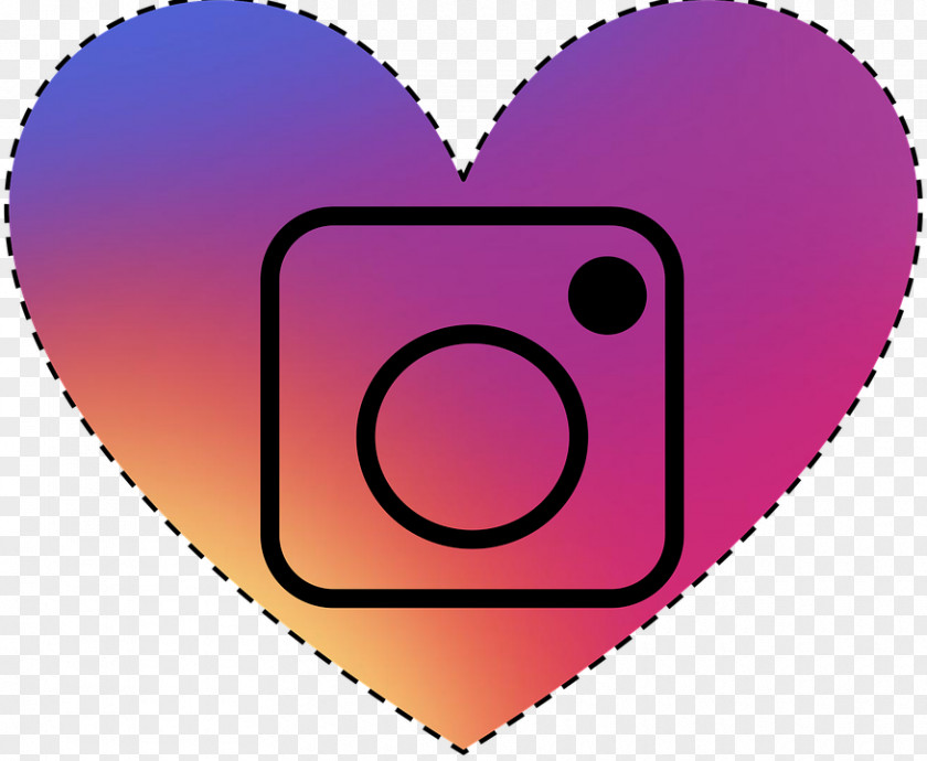 Purple Love Social Media Heart Icon PNG