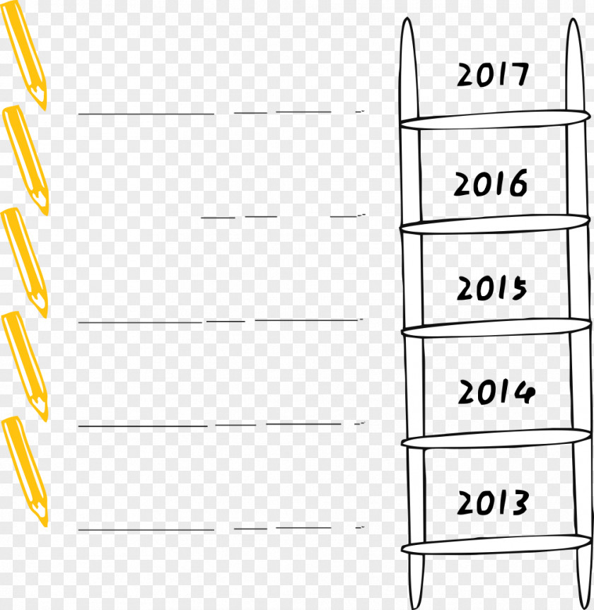 Year-end Summary Ladder Frame Material Paper Illustration PNG