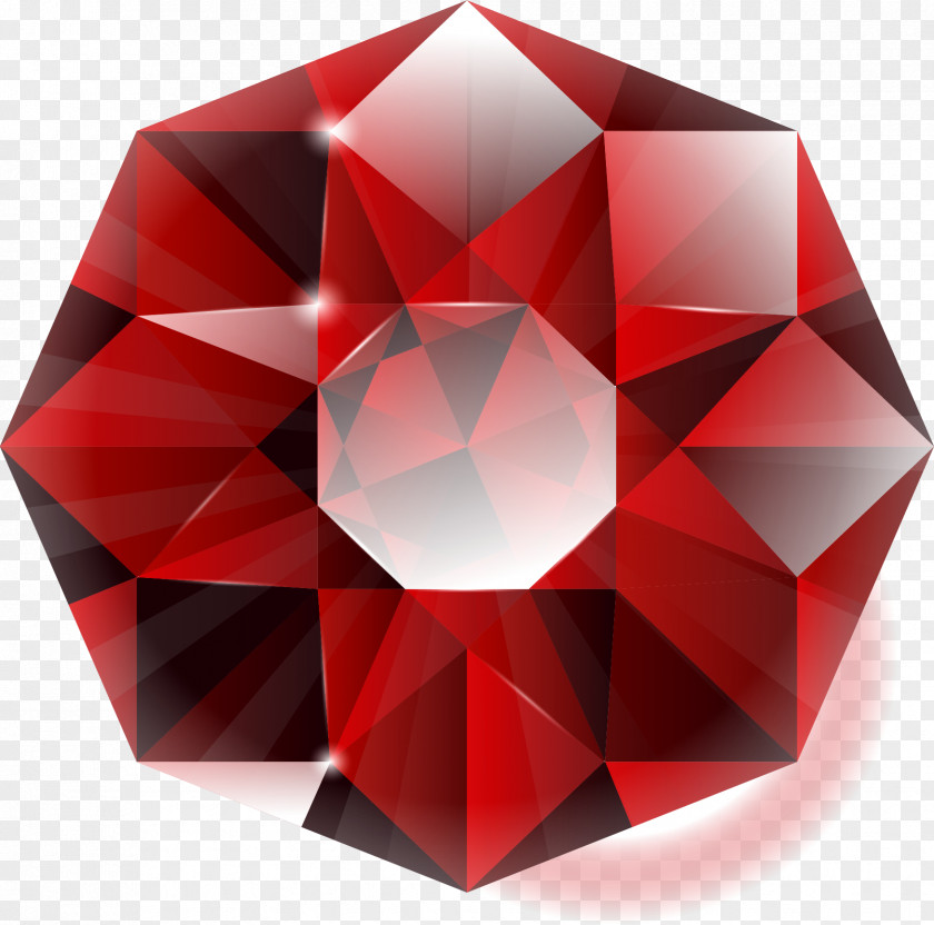 Cut Surface Ruby Euclidean Vector Gemstone PNG