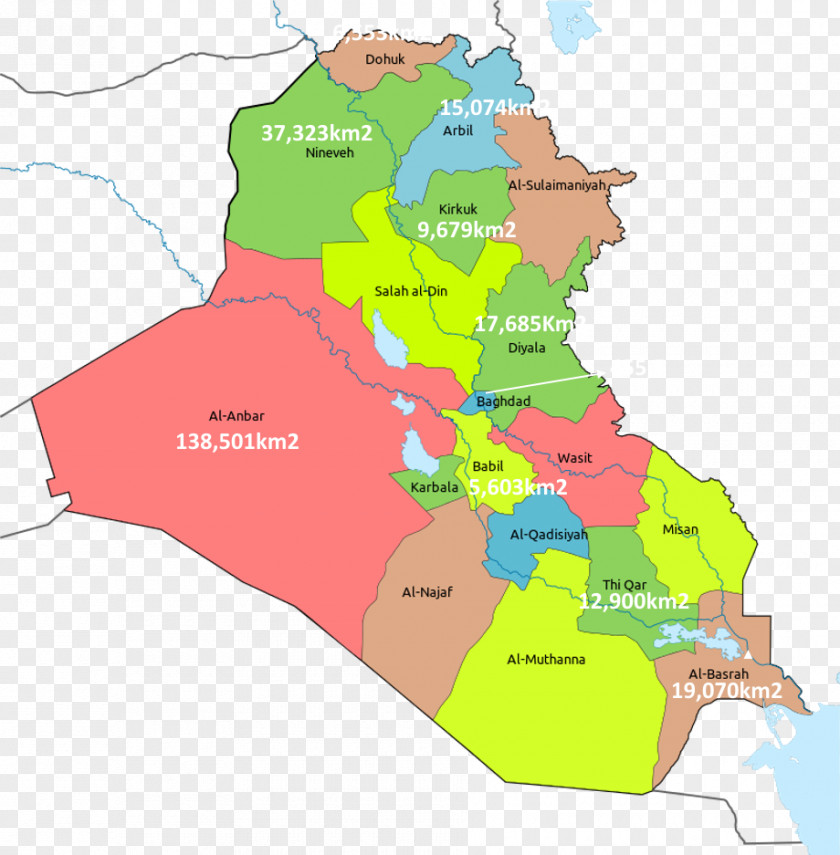 Map Dhi Qar Governorate Governorates Of Iraq World Mapa Polityczna PNG