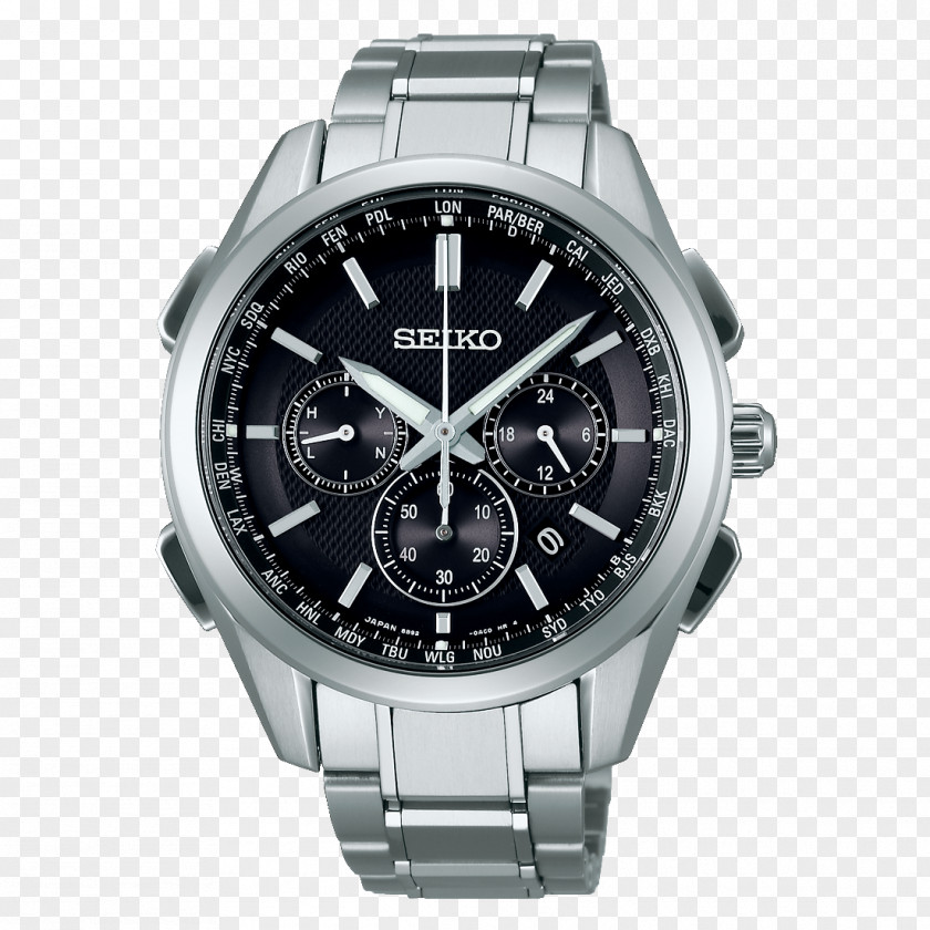Metalcoated Crystal Chronograph Eco-Drive Seiko Citizen Holdings Watch PNG
