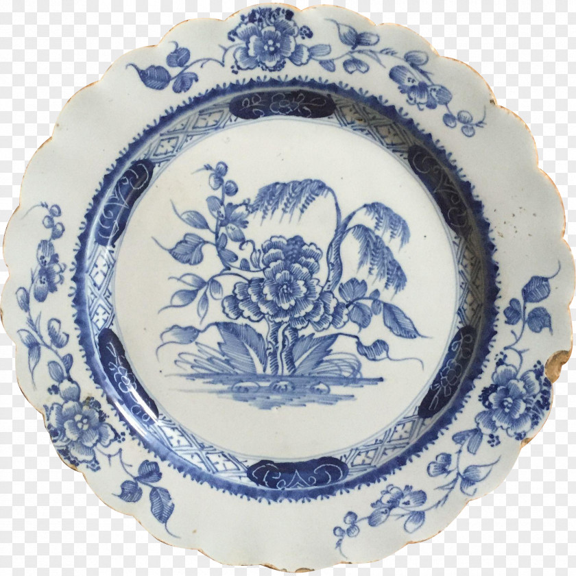 Plate Tableware Porcelain Ceramic Delft PNG