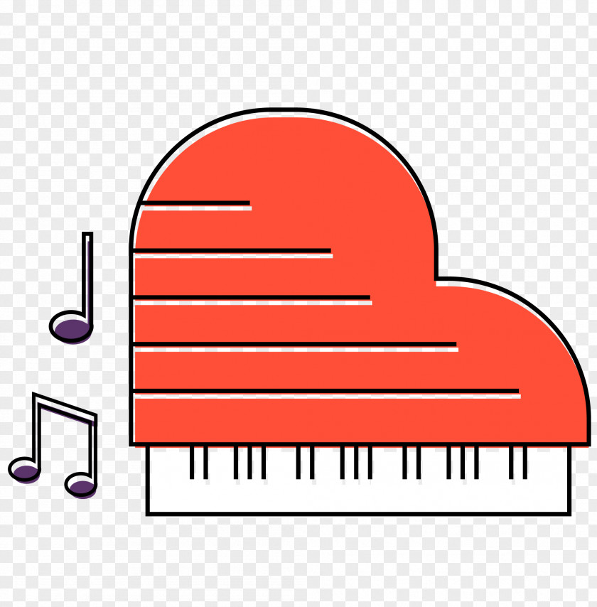 Vector Cartoon Orange Piano Clip Art PNG